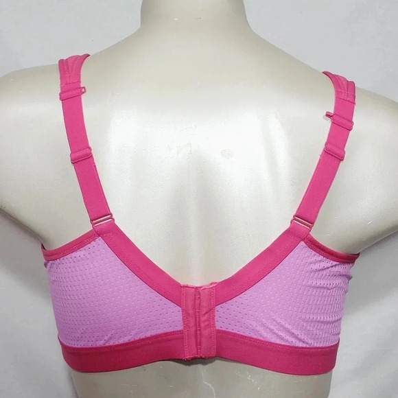 40H Felina 215152 Unity Unlined Wire Free Sports Bra Cyclamen Pop Pink NWT - Picture 4 of 8